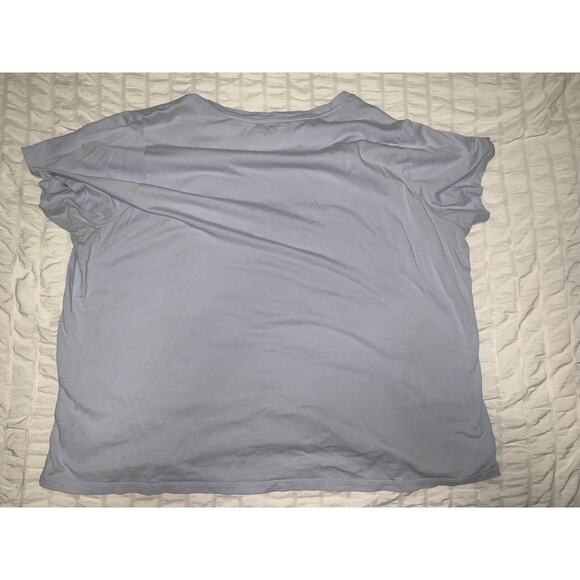 Calvin Klein V-Neck Logo Tee Lavender Blue Women’s 3X - Picture 2 of 7